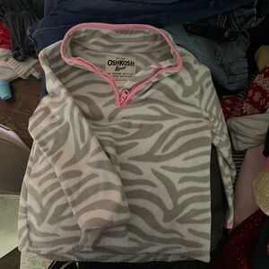 OshKosh B'gosh Gray and Pink Fleece Top